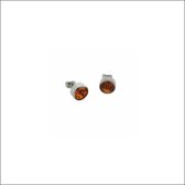 Aramat jewels ® - Zweerknopjes kristal oranje chirurgisch staal zilverkleurig 10mm dames