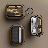 Apple Airpods PRO Hoesje - Schokbestendige - Ondersteunt Draadloos Opladen - Camouflage Bruin