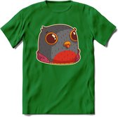 Casual duif T-Shirt Grappig | Dieren vogels Kleding Kado Heren / Dames | Animal Skateboard Cadeau shirt - Donker Groen - XXL