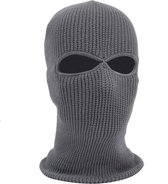 Balaclava Grijs Twee Gaten  - Bivakmuts - Motor - Skimuts