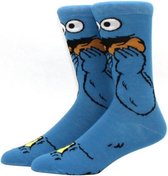 Cookie Monster Sokken-Sesamstraat-Grappig-Unisex-One size-Verjaardag-Cadeau-Sokken-Cadeautip-Socks-Happy-Happy Socks-Koekie monster
