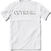 Cutiepie - Valentijn T-Shirt | Grappig Valentijnsdag Cadeautje voor Hem en Haar | Dames - Heren - Unisex | Kleding Cadeau | - Wit - L