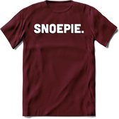 Snoepie - Valentijn T-Shirt | Grappig Valentijnsdag Cadeautje voor Hem en Haar | Dames - Heren - Unisex | Kleding Cadeau | - Burgundy - XL