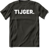 Tijger - Valentijn T-Shirt | Grappig Valentijnsdag Cadeautje voor Hem en Haar | Dames - Heren - Unisex | Kleding Cadeau | - Donker Grijs - XL