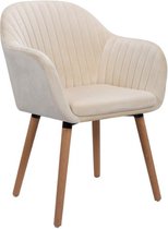 Polaza-Home® Eetkamerstoel – Design Stoelen – Kuipstoel - Stoel – Stoelen - Stoelen Eetkamerstoelen - Crème Wit