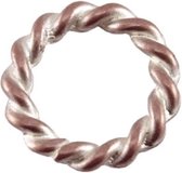 Ornament tussenstuk ring gevlochten 16 mm rosé goud, 10 st