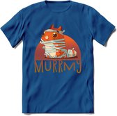 Kat murrmy T-Shirt Grappig | Dieren katten halloween Kleding Kado Heren / Dames | Animal Skateboard Cadeau shirt - Donker Blauw - XXL