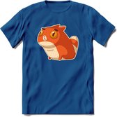 Silly cat T-Shirt Grappig | Dieren katten Kleding Kado Heren / Dames | Animal Skateboard Cadeau shirt - Donker Blauw - M