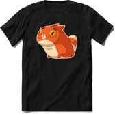 Silly cat T-Shirt Grappig | Dieren katten Kleding Kado Heren / Dames | Animal Skateboard Cadeau shirt - Zwart - 3XL