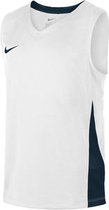 Nike team basketbal shirt junior wit navy NT0200101, maat 164