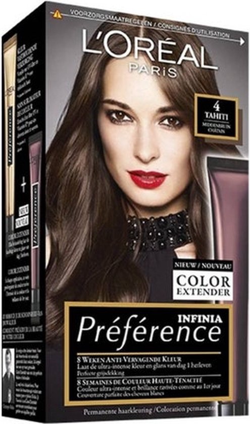 L Oréal Paris Préférence Teinture pour cheveux - 4 Brun moyen - Extenseur  de couleur | bol.com