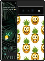 Pixel 6 Pro Hardcase hoesje Happy Ananas - Designed by Cazy