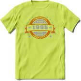 Premium Since 1995 T-Shirt | Goud - Zilver | Grappig Verjaardag Kleding Cadeau Shirt | Dames - Heren - Unisex Tshirt | - Groen - 3XL
