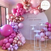 Balloonic Ballonnenboog – Roze Paars & Chrome – Ballonboog Feest Decoratie Versiering – Decoratiepakket – Ballonnen Verjaardag – Feestartikelen
