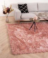 Hoogpolig vloerkleed velours Posh - roze 140x200 cm