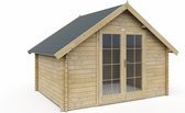 Interflex tuinhuis - blokhut - geïmpregneerd hout - inclusief dakbedekking- 3530K
