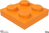 LEGO Plaat 2x2, 3022 Oranje 50 stuks