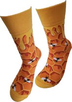 Verjaardag cadeau - Grappige sokken - Honing sokken - Leuke sokken - Vrolijke sokken – Valentijn Cadeau - Luckyday Socks - Cadeau sokken - Socks waar je Happy van wordt – Maat 35-3