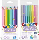 Carioca Pastel Potloden en Stiften Set -  20 stuks - Pastelpotloden - Pastel Stiften - Potloden Kinderen