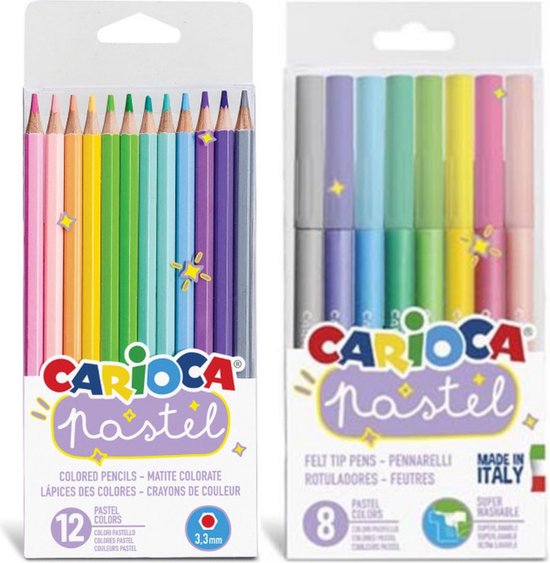 Carioca Pastel 24 Crayons de Couleur