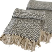 Set Woonplaids Barcelona | Zilvergrijs | 2 stuks | 125x150cm