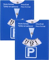 2x stuks parkeerschijven blauw 15 x 11 cm - Auto accessoires