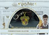 Harry Potter - Gryffindor House Crest + Ginny Weasley Wand + Hermione Granger Wand - Premium Keychain Collection Deluxe Box
