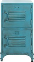 Lockerkast Blauw - Locker Met 2 Deuren - Lockerkast metaal - Rootsmann