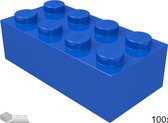 Lego Bouwsteen 2 x 4, 3001 Blauw 100 stuks