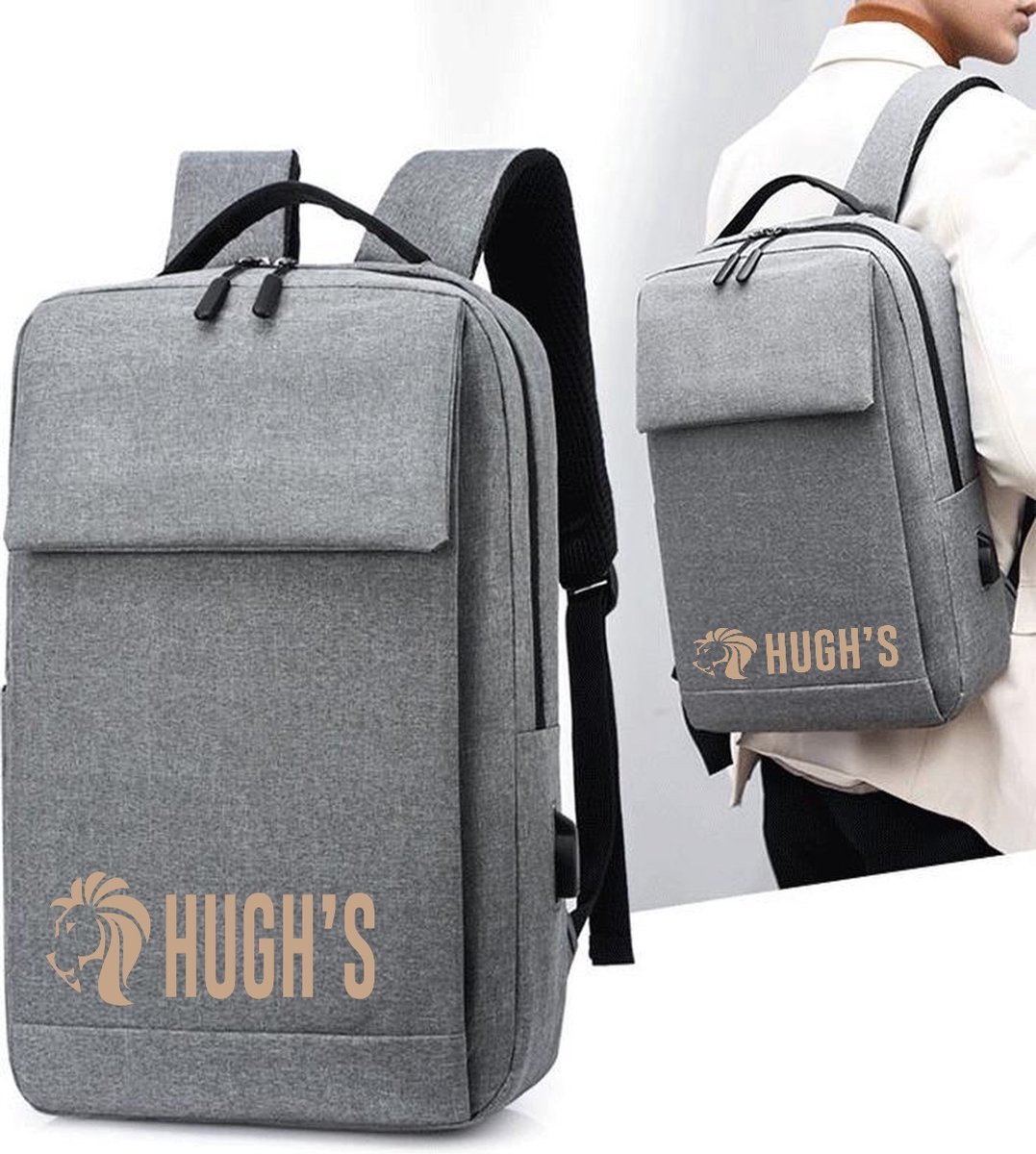 Schoolrugzak 43*32*12 cm Unisex, Dagelijkse Backpack, Reistas, Opladen Laptop Rugzak, Schoudertas, Zakelijke Rugzak (GRIJS)