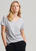 Superdry Dames tshirt T-shirt van biologisch katoen met V-hals en borstzak