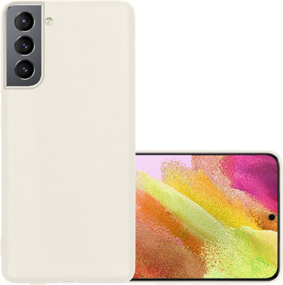 Coque arrière en Siliconen pour Samsung Galaxy S21 FE - Wit