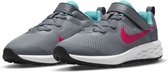Nike Revolution 6 Sportschoenen - Maat 35 - Unisex - grijs - roze - blauw
