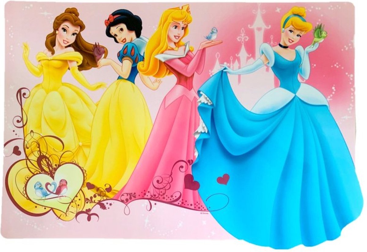 Image of 2 stuks Disney Princess - Placemat - Princessen - 405 x 275 mm - Afwasbaar