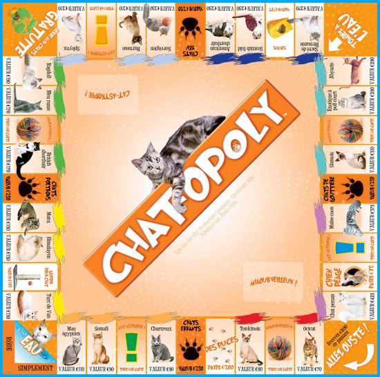 Thumbnail van een extra afbeelding van het spel Chat Opoly - Bordspel