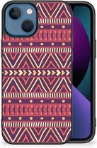 Leuk TPU Backcase Geschikt voor 13 Telefoonhoesje met Zwarte rand Aztec Purple