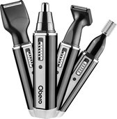 Trimmer voor Neus/Oor/Baard – Oplaadbaar – Incl. 4 Opzetstukken – Voor Mannen/Vrouwen - Waterdicht