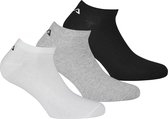 Fila - Invisible Socks 3-Pack - 3-Pack Sokken - 39-42 - Grijs/Wit/Zwart