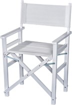 HOMdotCOM Regiseursstoel klapstoel beuken/wit 88cm