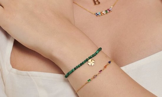 Liefs Jade | armband dames | armband met regenboog steentjes | Rainbow  armband |... | bol.com