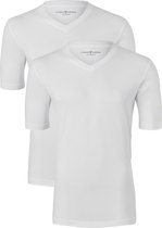 CASA MODA T-shirts (2-pack) - V-neck - wit - Maat: S