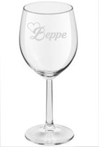 Wijnglas met tekst Beppe - Zwangerschapsaankondiging - tijd om te wijnen - Black Friday 2022 - Sinterklaas - Kerst - Verjaardag - Uniek Cadeautje