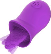 TipsToys Vibrator Bewegende Tong - Clitoris Stimulator - Dildo's voor Vrouwen Sex Toys Paars