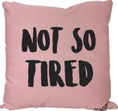 Kussen met Kussenvulling Not So Tired Pink | 45x45 cm | Polyester | Licht roze - wit | Maison Boho