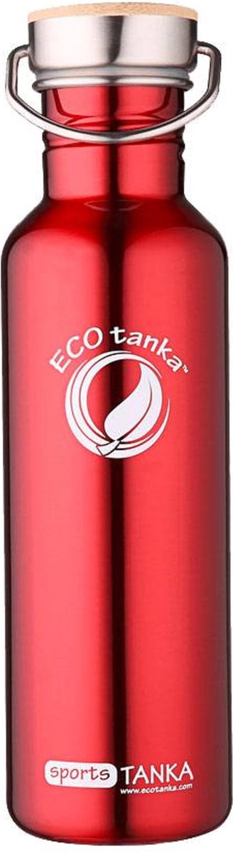 Ecotanka Sport Tanka 0.8L rood met RVS sluiting Wave