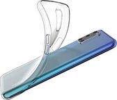 Samsung S21 Plus hoesje Siliconen Transparant Case TPU Cover + 1x Bescherm glas Camera lens Screen Protector