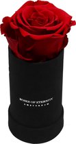 Echte roos in Suede tube - Romantisch - Cadeau voor vrouw - vriendin - haar - liefdes - huwelijk - Valentijn rood