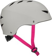 Nijdam Skate helm Verstelbaar - Stone Blush - Maat L - Grijs/Roze