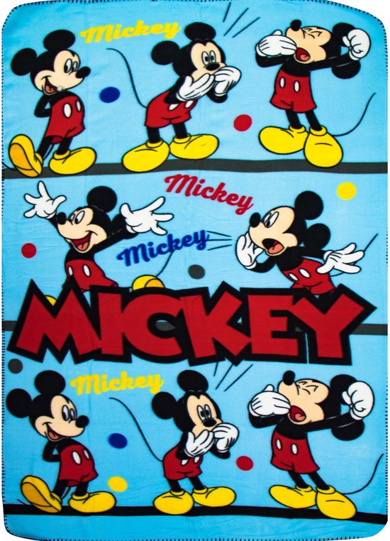 Multi-Colour 150 x 100 cm Disney Mickey Fleece Blanket 150 x 100 cm 