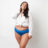 Moodies Undies - menstruatie- en incontinentie ondergoed - Bamboe Hipster - heavy kruisje - Blauw - maat XL